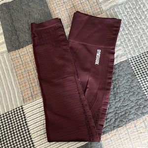 Maroon GymShark leggings